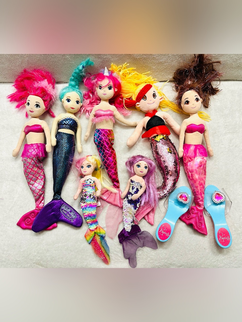 Huge Lot Aurora World Sea Sparkles Mermaid Plush Dolls Excellent Collection
